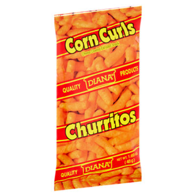 Diana Churritos Corn Curls Cheese Covered Extruded Snack, 1.69 oz