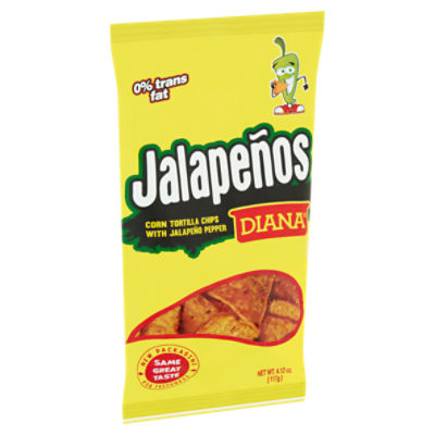 Diana Jalapeños Corn Tortilla Chips with Jalapeño Pepper, 4.12 oz