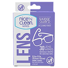 Nice 'n Clean  Smudgeguard Lens Wipes, 30 Each