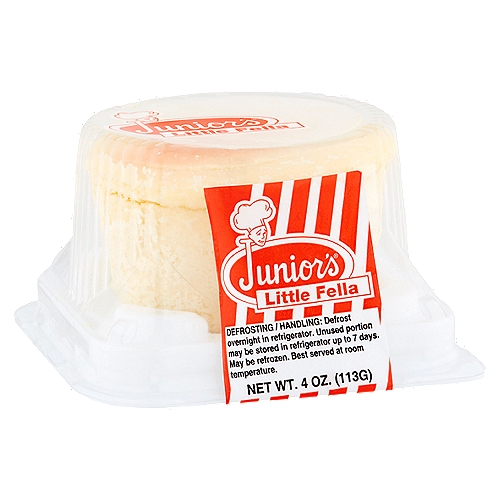 Junior's Little Fella Plain Cheesecake, 4 oz