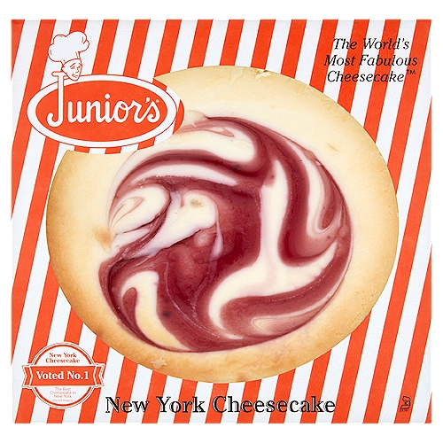 Junior's 6'' Raspberry Swirl New York Cheesecake, 24 oz
The World's Most Fabulous Cheesecake™

Voted no. 1 New York Cheesecake - The best cheesecake in New York - New York Magazine