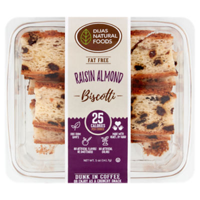 Dijas Natural Foods Raisin Almond Biscotti, 5 oz