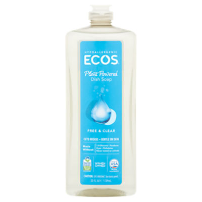 Ecos Free & Clear Plant Powered Dish Soap, 25 fl oz