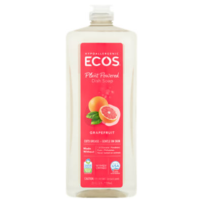 Ecos Grapefruit Plant Powered Dish Soap, 25 fl oz