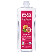 Ecos Hypoallergenic Plant Powered Grapefruit Dish Soap, 25 fl oz