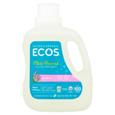 Ecos Hypoallergenic Lavender Laundry Detergent, 100 loads, 100 fl oz
