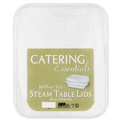 Catering Essentials Half Size Steam Table Lids, 10 count, 10 Each