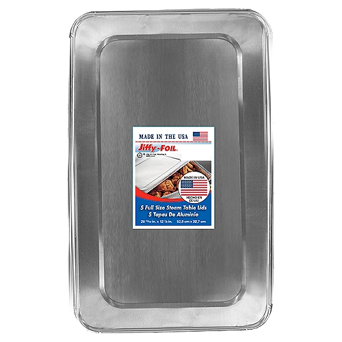 Jiffy-Foil Full Size Steam Table Lids, 5 count