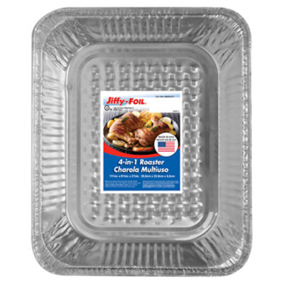 Jiffy-Foil Large Rectangular Rack Roaster Pan 1 ea