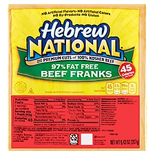 Hebrew National 97% Fat Free Beef Franks, 9.43 oz, 9.43 Ounce
