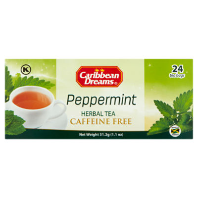 Caribbean Dreams Peppermint Herbal Tea Bags, 24 count, 1.1 oz
