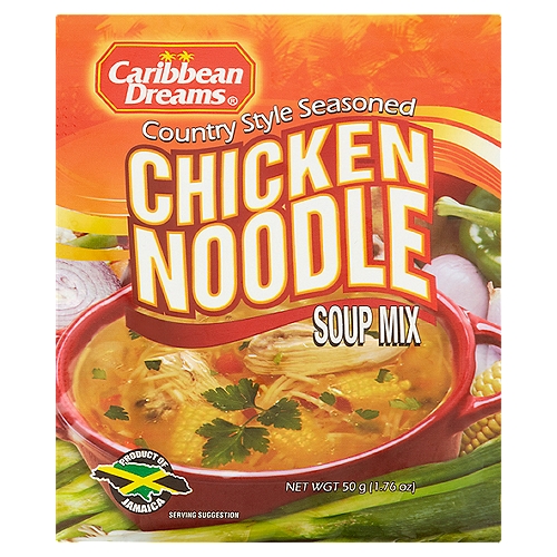 Caribbean Dreams Country Style Seasoned Chicken Noodle Soup Mix, 1.76 oz