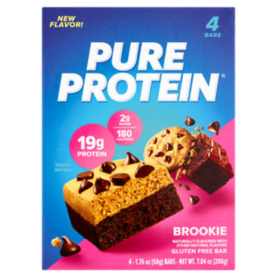 Pure Protein Brookie Gluten Free Bar, 1.76 oz, 4 count