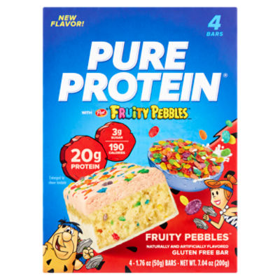 Pure Protein Fruity Pebbles Gluten Free Bar, 1.76 oz, 4 count