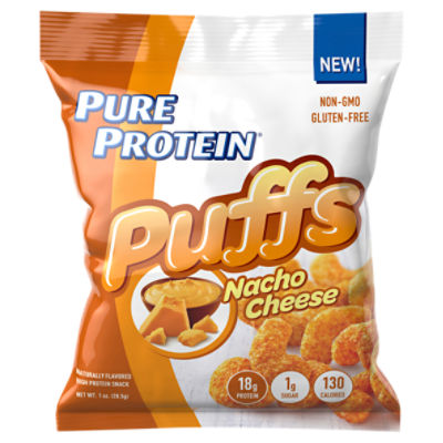 Pure Protein Puffs, Nacho Cheese, 18g Protein, 1Ct