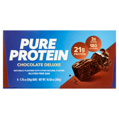  Pure Protein Bars, High Protein, Nutritious Snacks to Support  Energy, Low Sugar, Gluten Free, Birthday Cake, 1.76 Ounce (Pack of 6) :  Health & Household