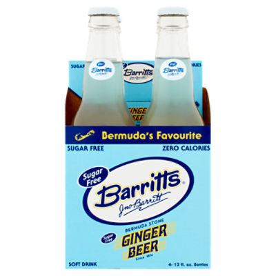 Barritts Ginger Beer 4 pack/12 oz glass bottles - Beverages2u