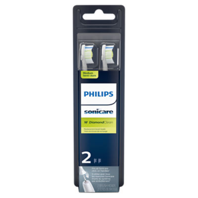 Philips Sonicare W Diamond Clean Replacement Brush Heads, Medium, 2 count