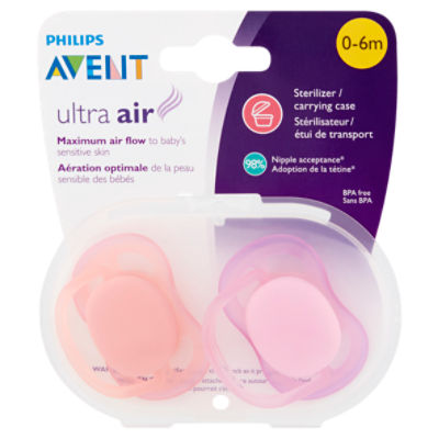 Philips Avent Ultra Air Orthodontic Pacifiers, 06 m, 2 count