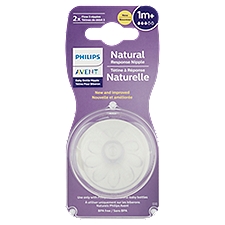 Philips Avent Natural Response Baby Bottle Nipple, 1m+, 2 count