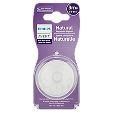 Philips Avent Natural Response Baby Bottle Nipple, 3m+, 2 count, 2 Each
