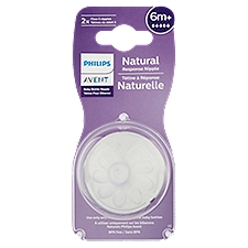 Philips Avent Natural Response Baby Bottle Nipple, 6m+, 2 count, 2 Each