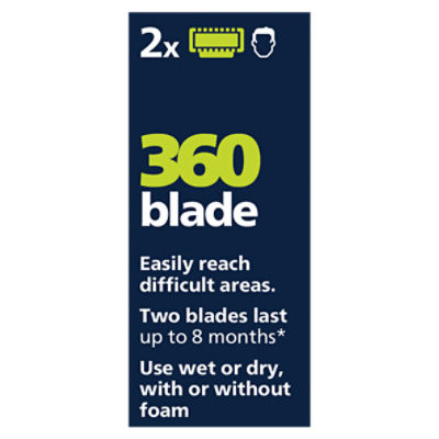 Philips Norelco OneBlade 360 Blade Cartridges, 2 count