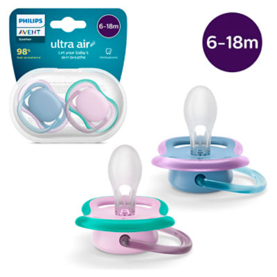 Philips Avent Ultra Air Orthodontic Pacifiers, 6-18 m, 2 count