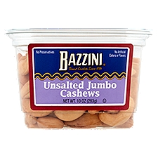 Bazzini Unsalted Jumbo Cashews, 10 oz