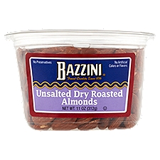 Bazzini Unsalted Dry Roasted Almonds, 11 oz