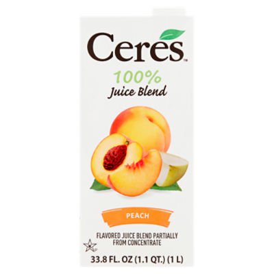 Ceres Peach Juice, 33.8 fl oz ShopRite