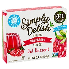 Simply Delish Natural Raspberry Flavor Jel Dessert, 0.7 oz