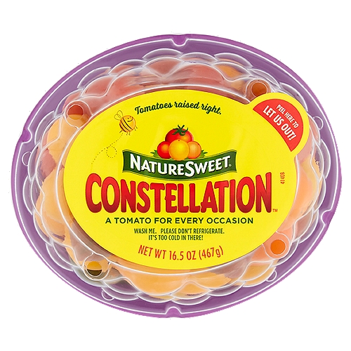 NatureSweet Constellation Tomatoes, 16.5 oz
Tomatoes raised right.

A Tomato for Every Occasion