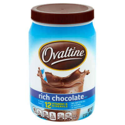 Ovaltine Rich Chocolate Mix, 12 oz