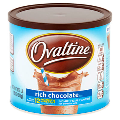 Ovaltine Rich Chocolate Drink Mix, 1.12 lb