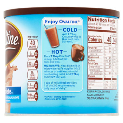 Ovaltine Rich Chocolate Drink Mix, 1.12 lb