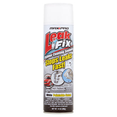 Max Pro Leak Fix White Rubber Coating Sealant, 14 oz