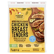 Foster Farms Uncooked Boneless & Skinless Chicken Breast Tenders, 40 oz