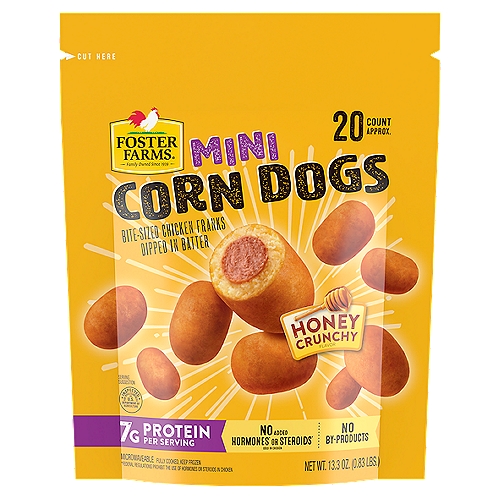 FOSTER FARMS Honey Crunchy Flavor Mini Corn Dogs, 13.3 oz