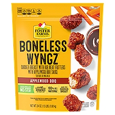 FOSTER FARMS Applewood BBQ Boneless Wyngz, 24 oz, 24 Ounce