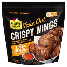 Foster Farms Take Out Classic Buffalo Style Crispy Wings, 16 oz, 16 Ounce