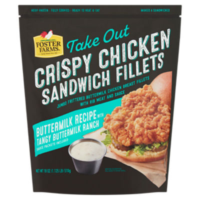 Foster Farms Take Out Crispy Chicken Sandwich Fillets, 18 oz ShopRite