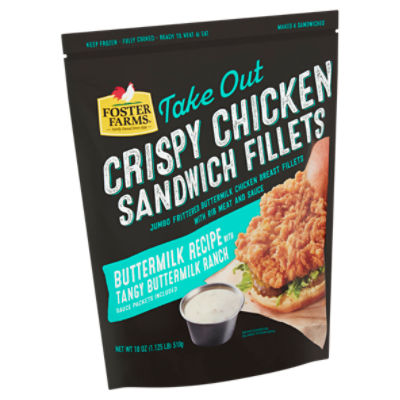 Foster Farms Take Out Crispy Chicken Sandwich Fillets, 18 oz