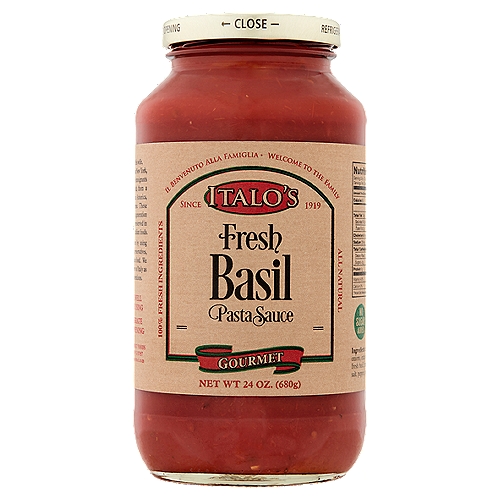 Italo's Gourmet Fresh Basil Pasta Sauce, 24 oz