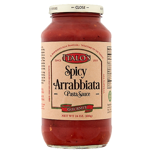 Italo's Gourmet Spicy Arrabbiata Pasta Sauce, 24 oz