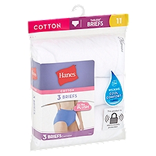 Hanes Cotton Tagless Size 11, Briefs, 3 Each