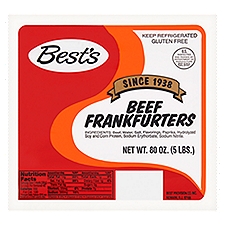 Best's Beef Frankfurters, 80 oz