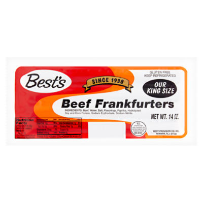 Best's King Size Beef Frankfurters, 14 oz
