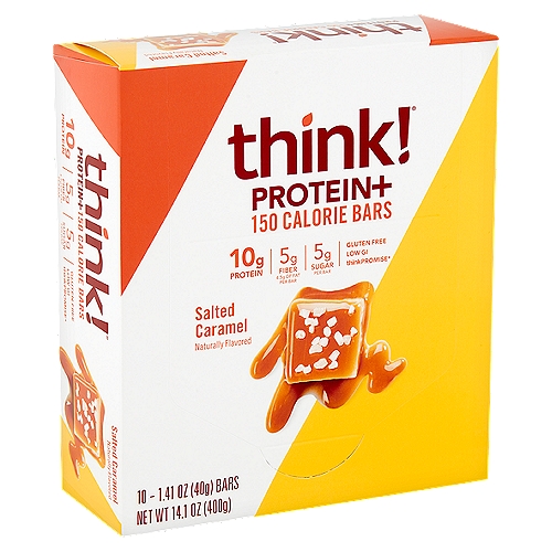 Think! Salted Caramel Protein+ 150 Calorie Bars, 1.41 oz, 10 count