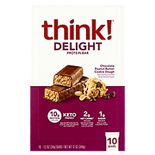 Think! Delight Chocolate Peanut Butter Cookie Dough Protein Bar, 1.2 oz